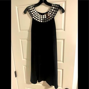 Alice + Olivia Mirror collar black dress